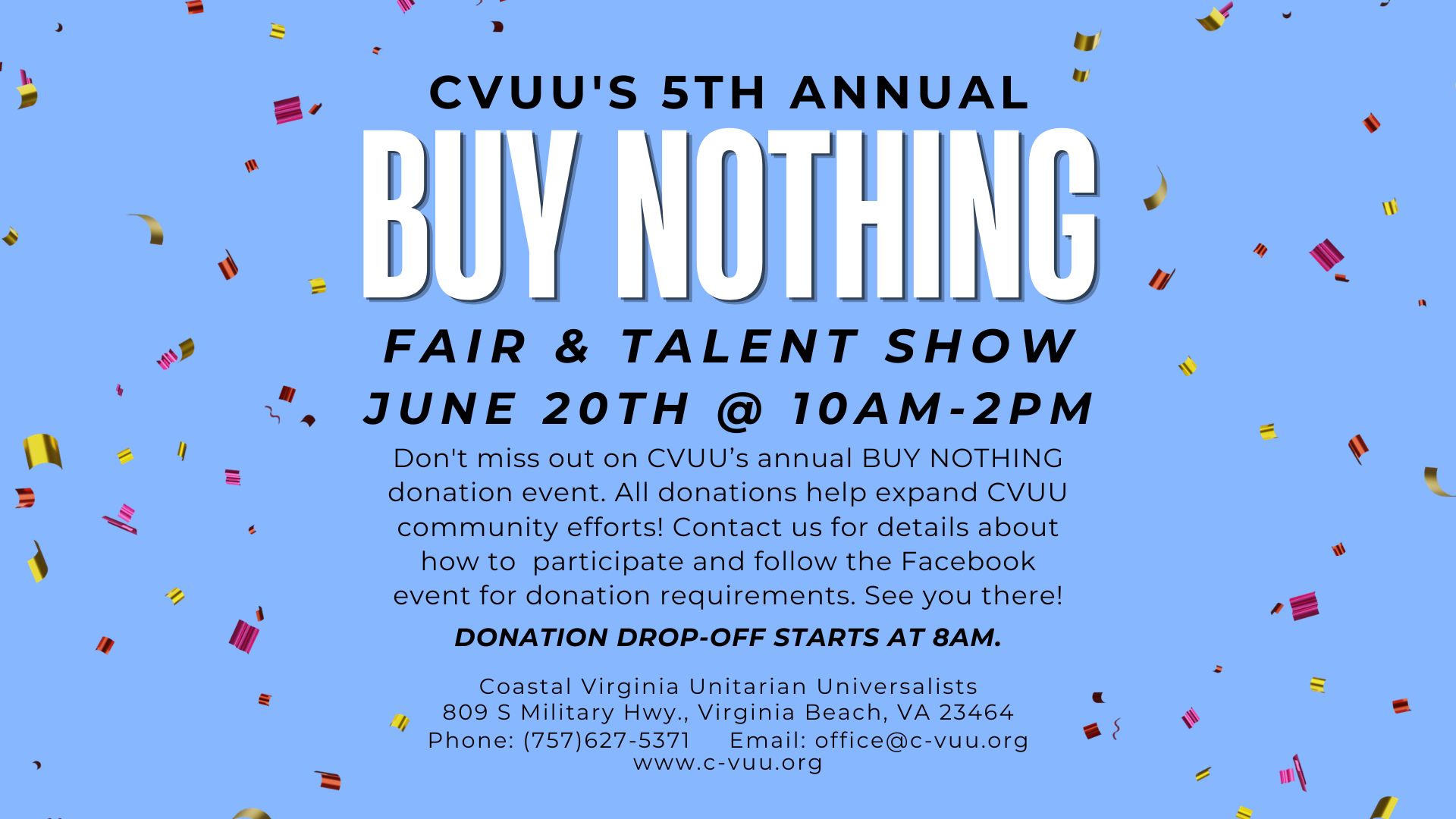 5th Annual Buy Nothing Fair & Talent Show