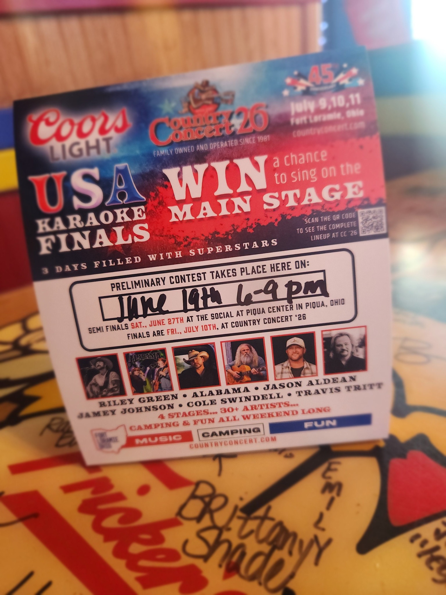 Country Concert preliminary Karaoke Contest