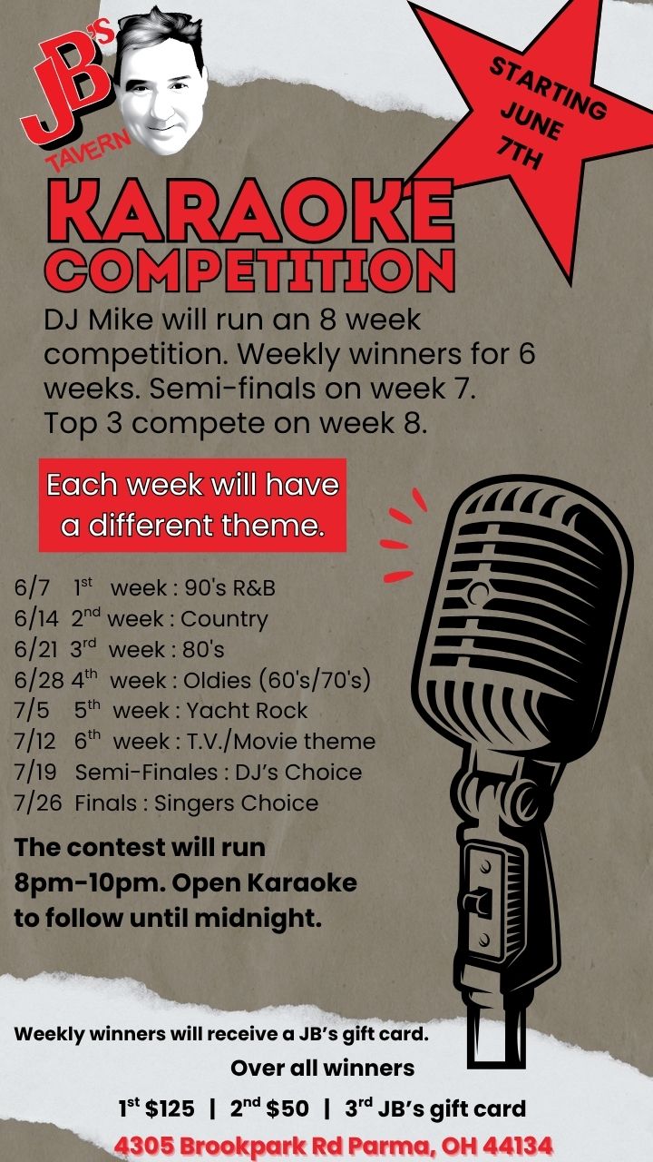 Week 6 of 8 Karaoke Competition TV/Movie Theme