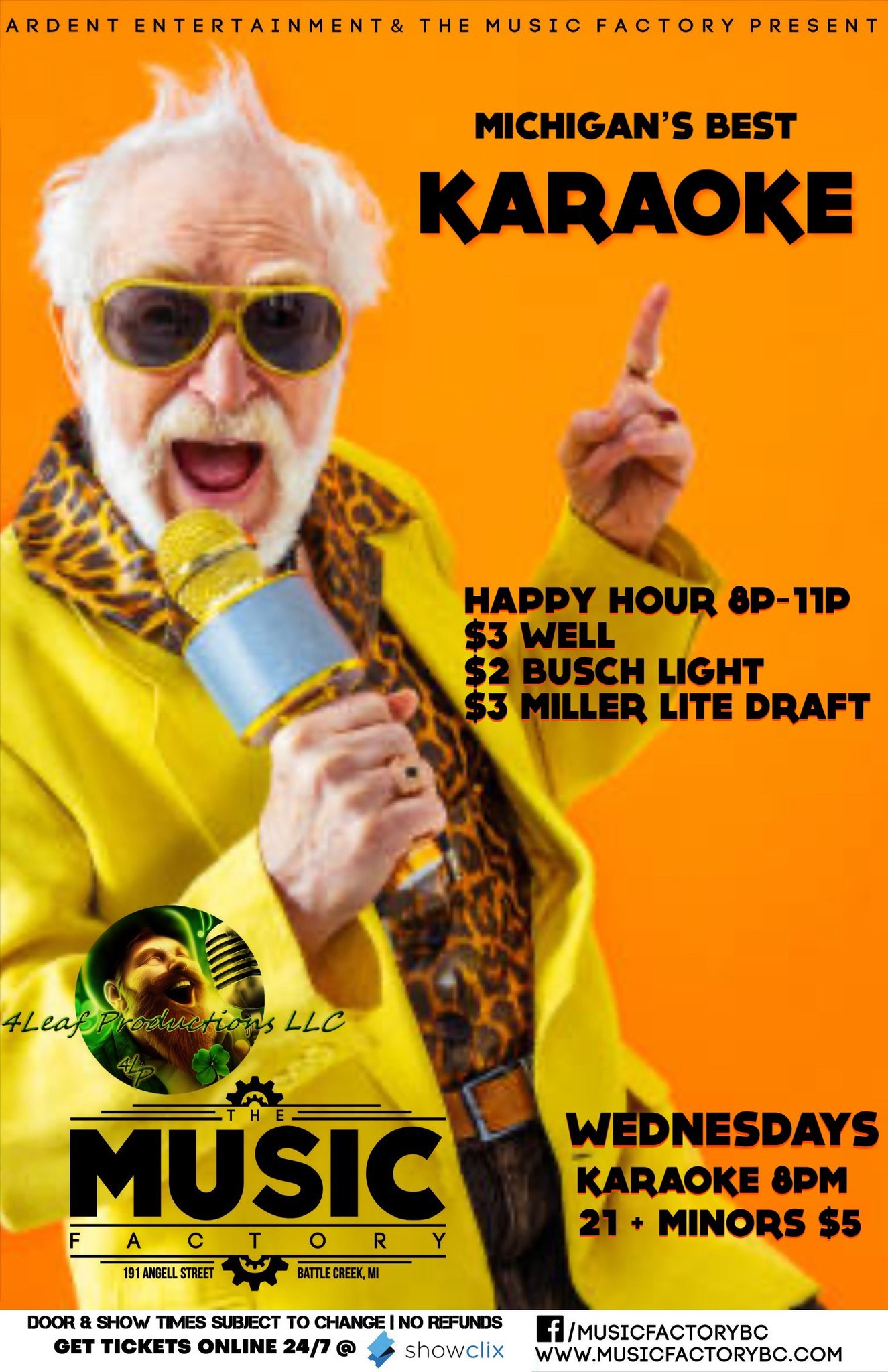 Wednesday Night Karaoke at The Music Factory in Battle Creek!