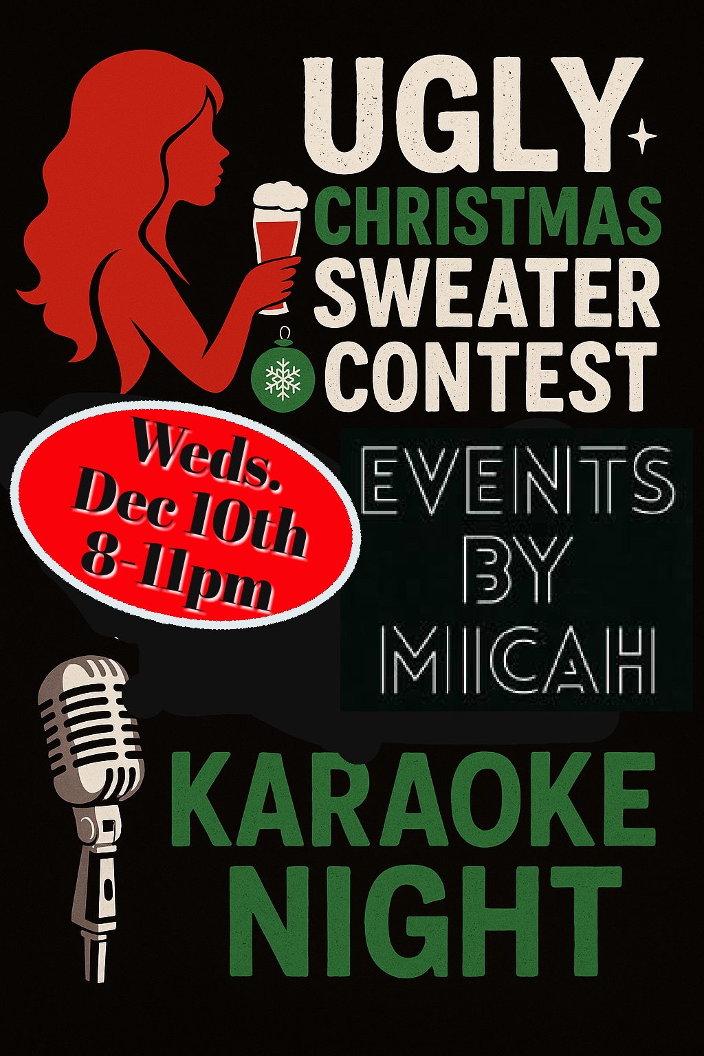 Ugly Christmas Sweater Contest: KARAOKE