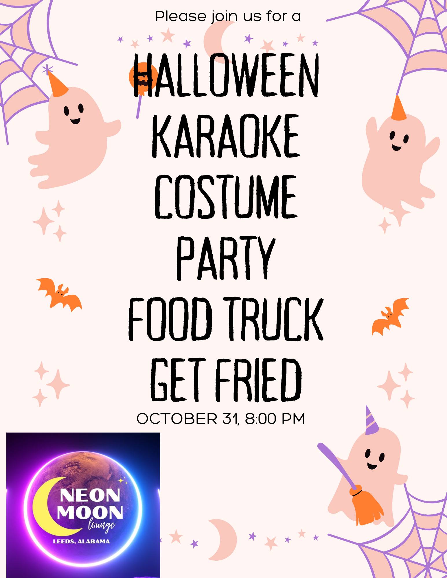 Halloween Party w Karaoke and Costume Contest  w Get Fried Food Truck 5-9