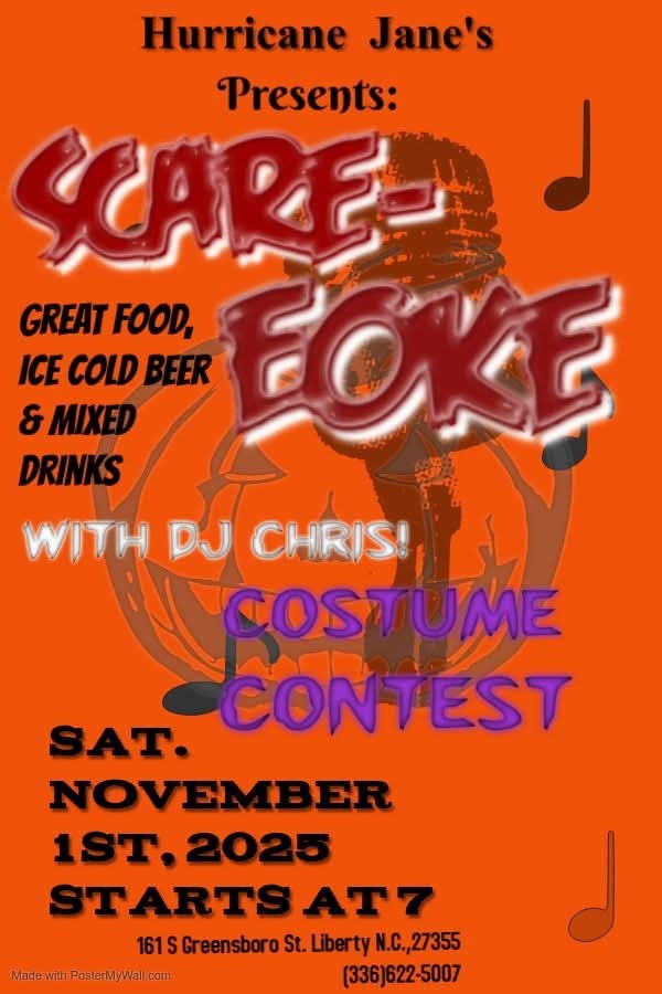 Halloween custume contest & karaoke.