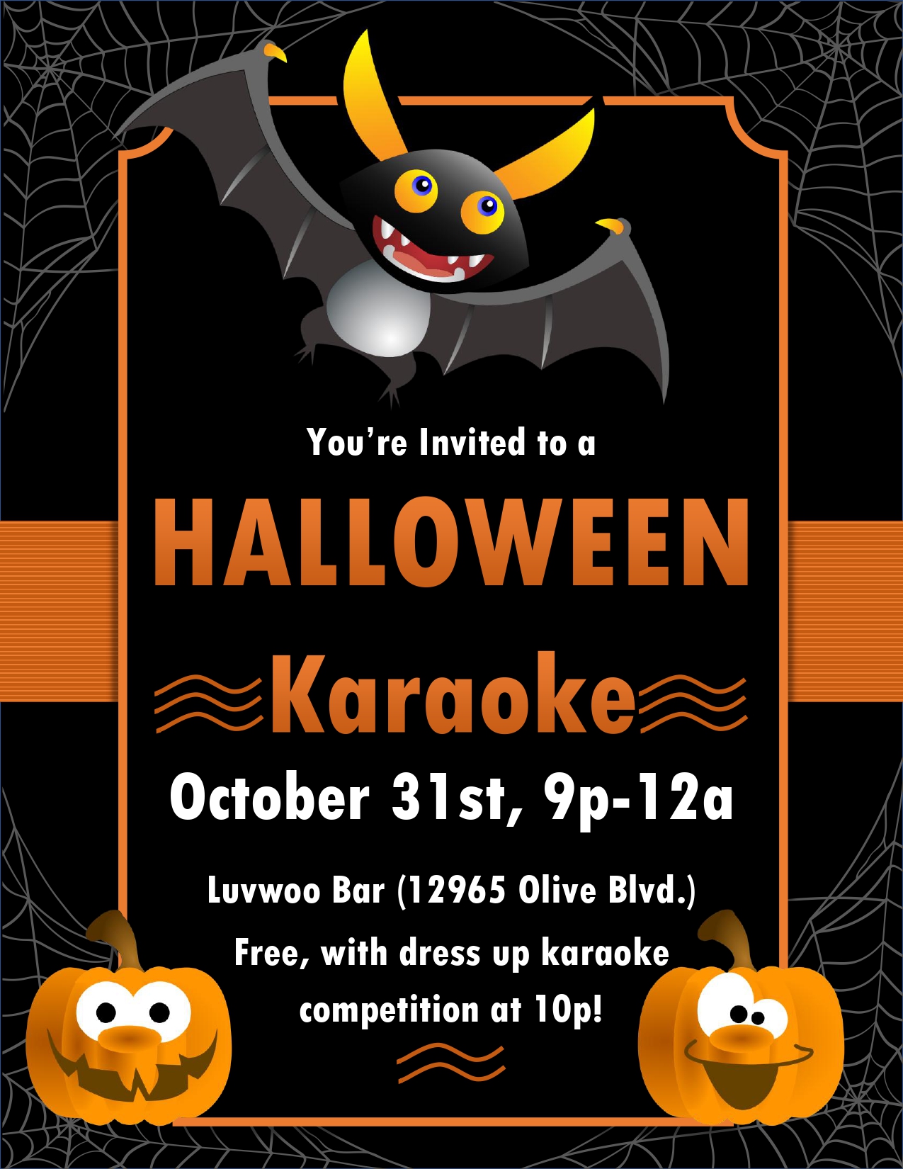 Halloween Karaoke Competition at Luvwoo Bar (FREE)