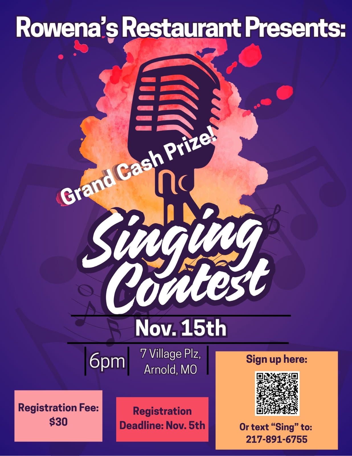 Rowena's Singing Contest