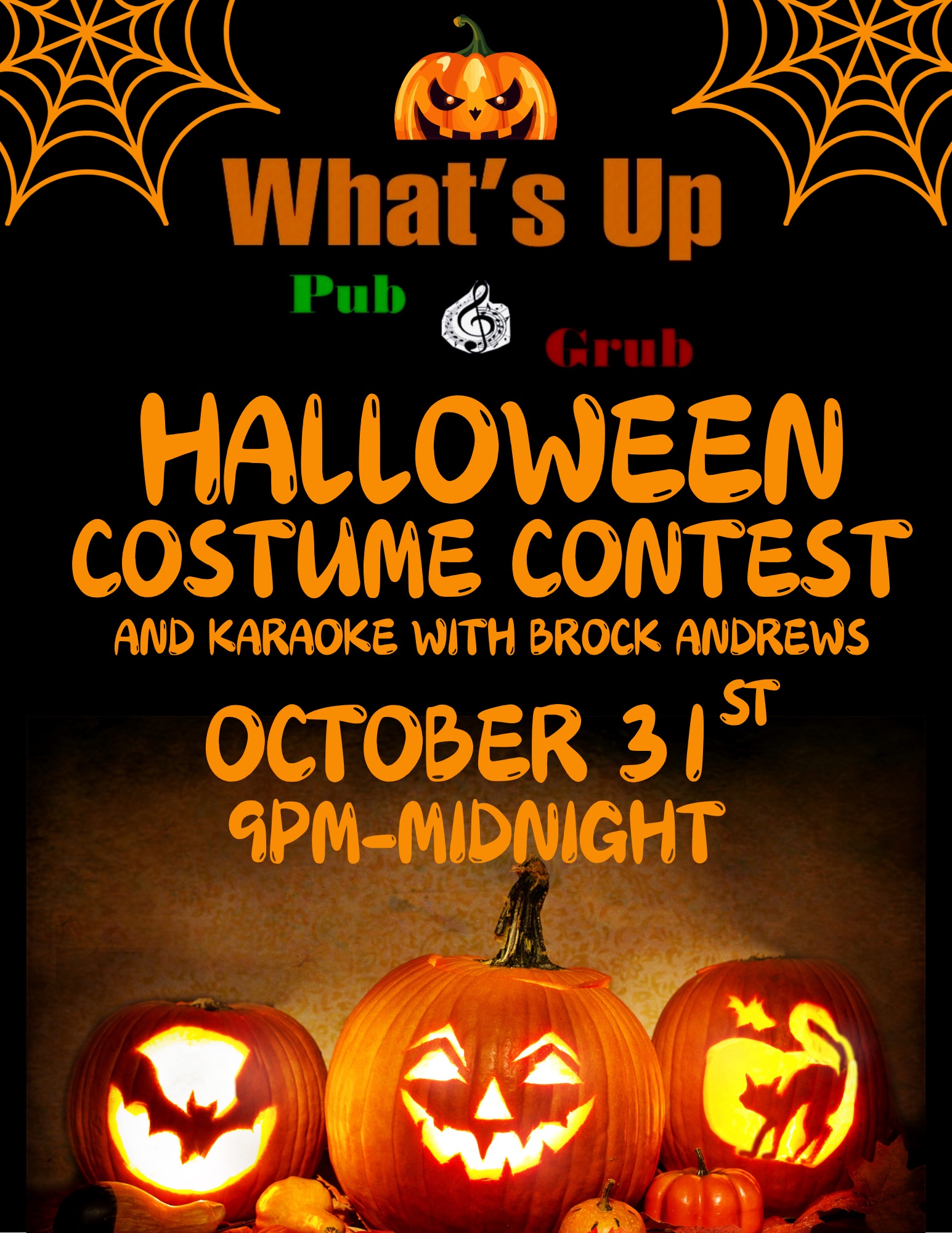 Costume Contest and Karaoke @ What’s Up Pub & Grub