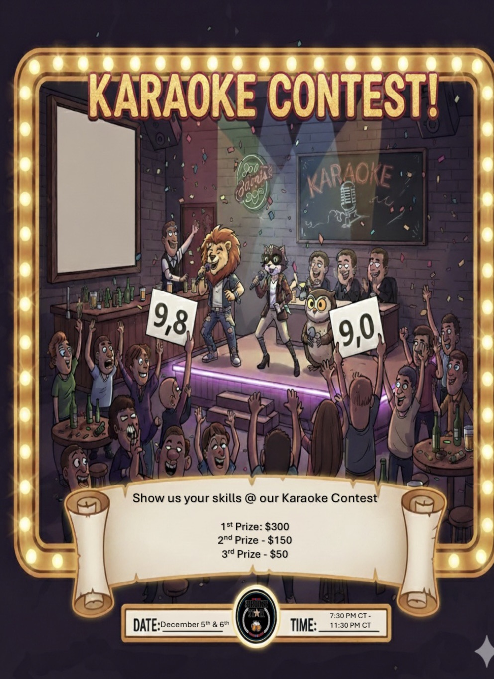 The  Bronze Star karaoke contest