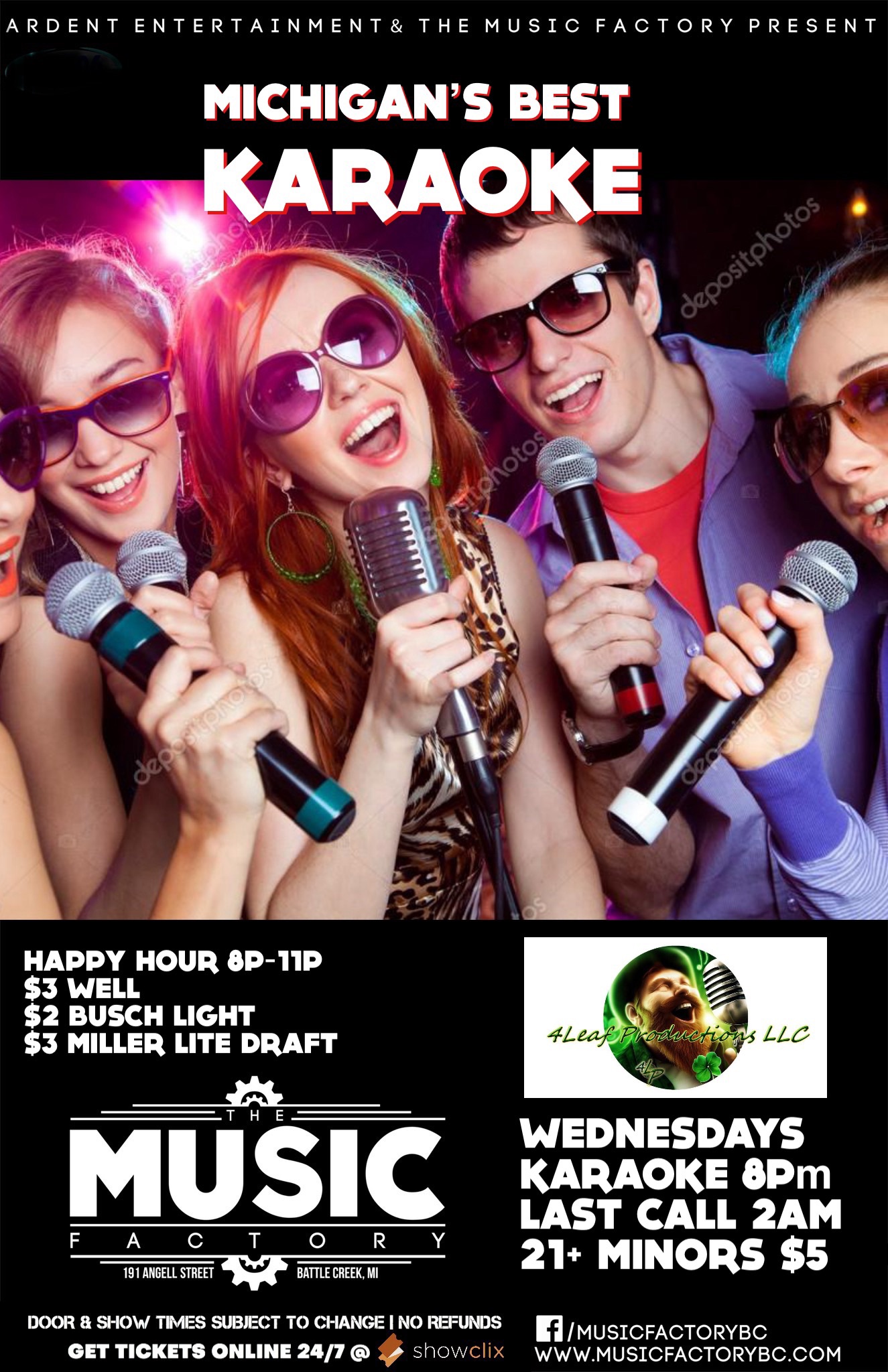Wednesday Night Karaoke at The Music Factory in Battle Creek!