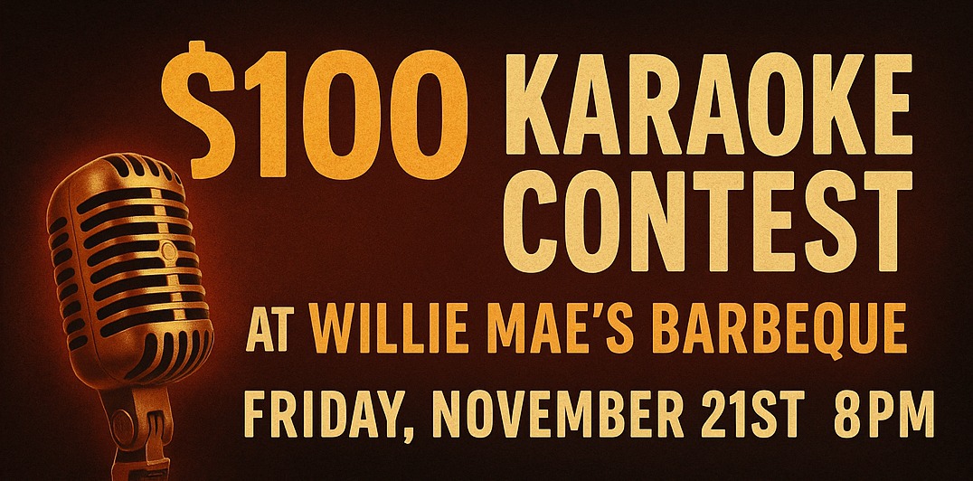 $100 Karaoke Contest at Willie Mae’s Barbeque