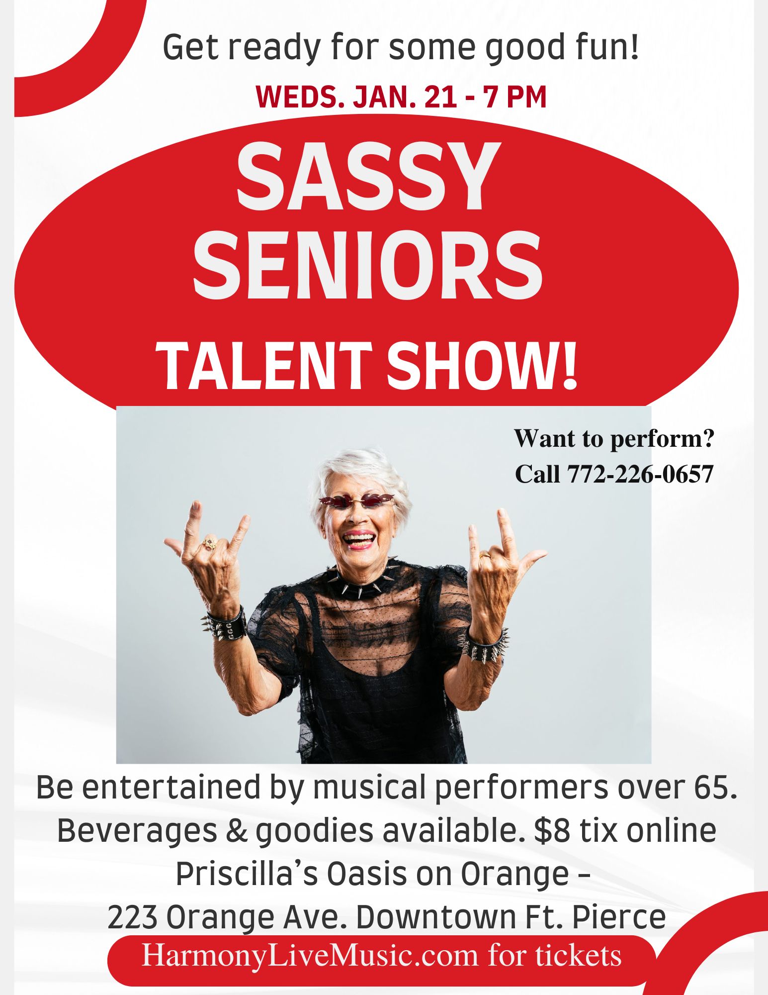 SASSY SENIORS Talent Show - Perform or Come Be Entertained!