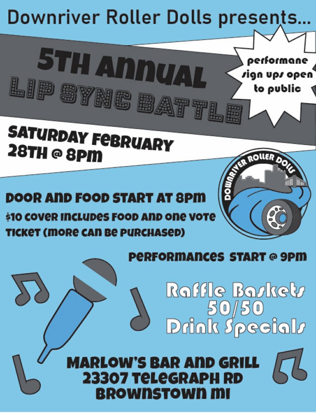 Downriver Roller Dolls 5th annual Lip Sync Battle!