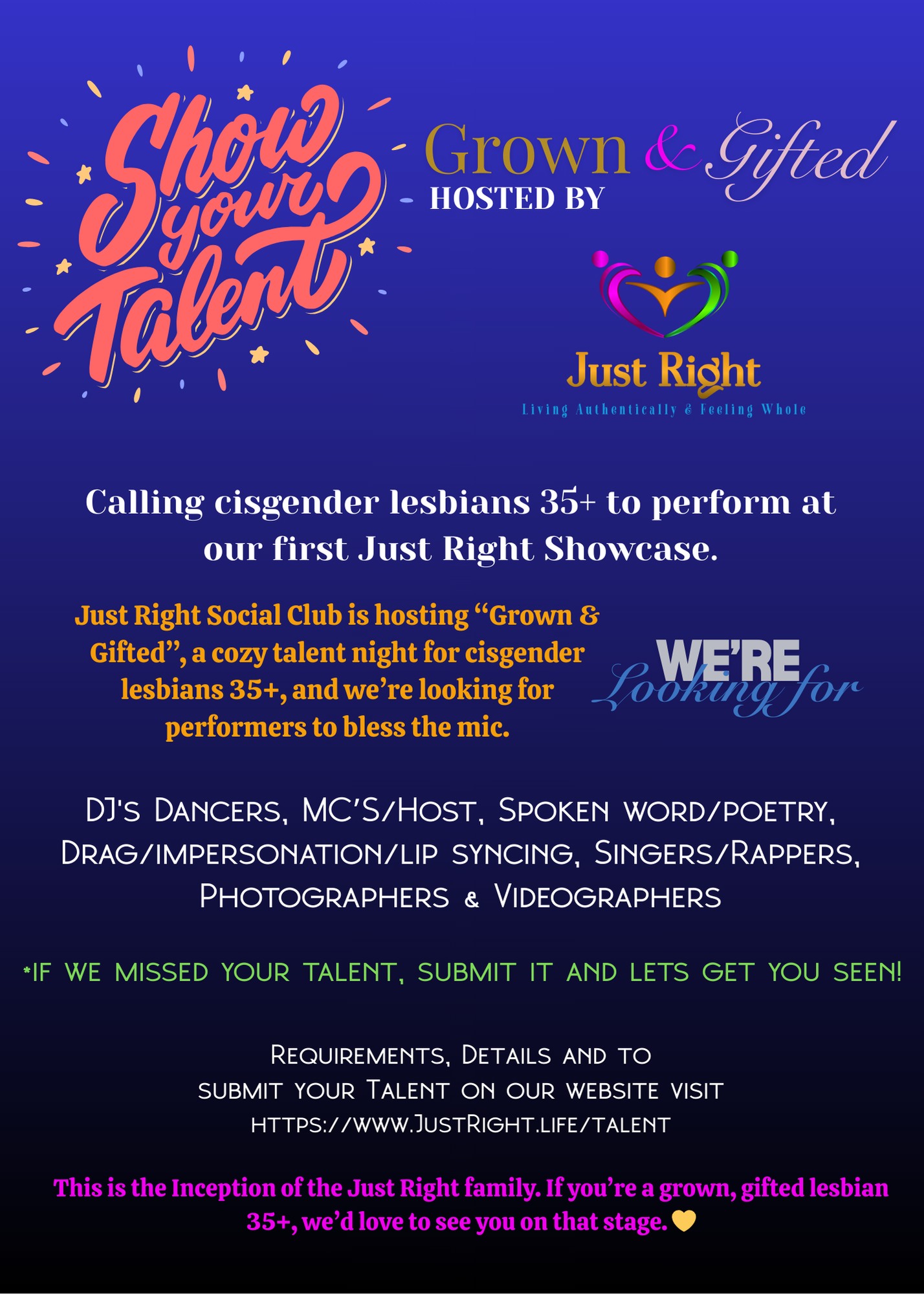 Grown & Gifted Talent Show