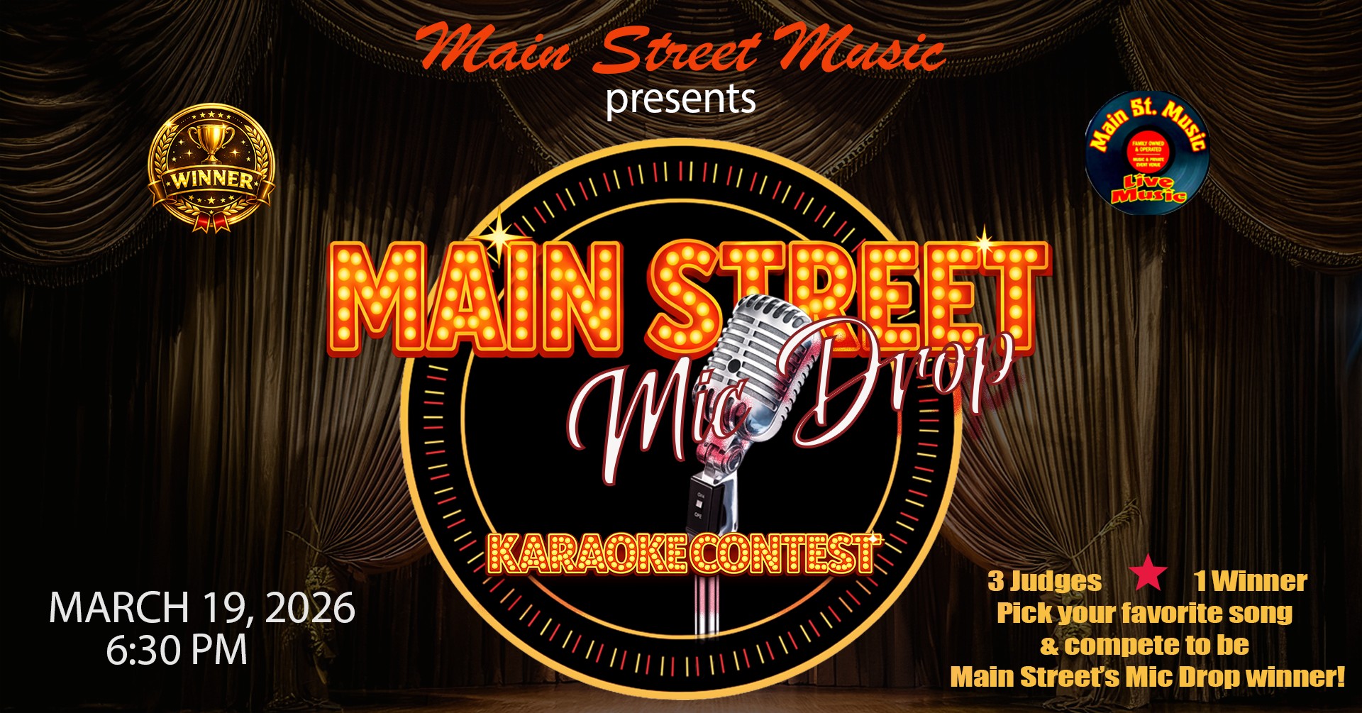 Main Street Mic Drop - Karaoke Contest!