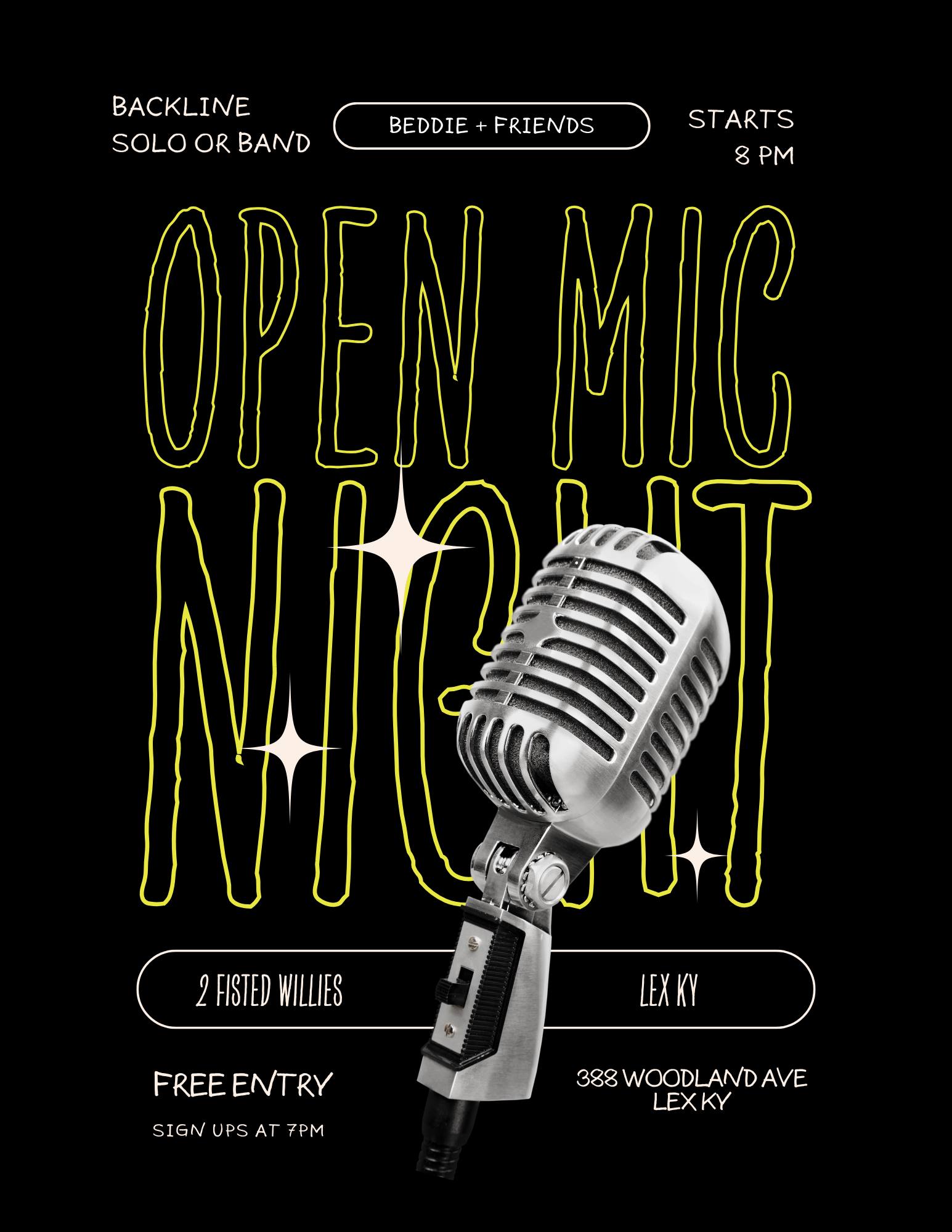 Bedford and Friends Open Mic