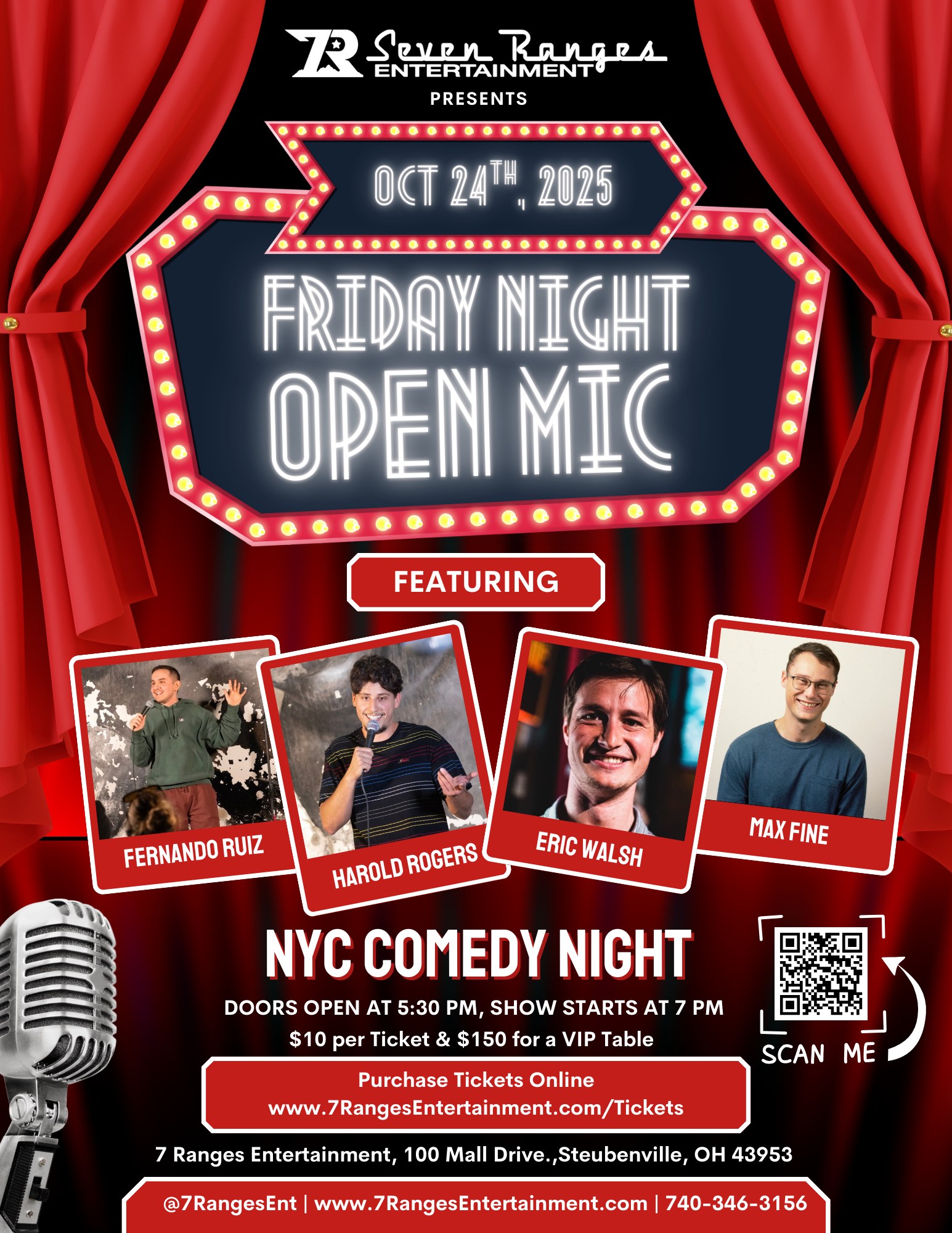 7 Ranges Presents Friday Night Open Mic: NYC Comedy Night