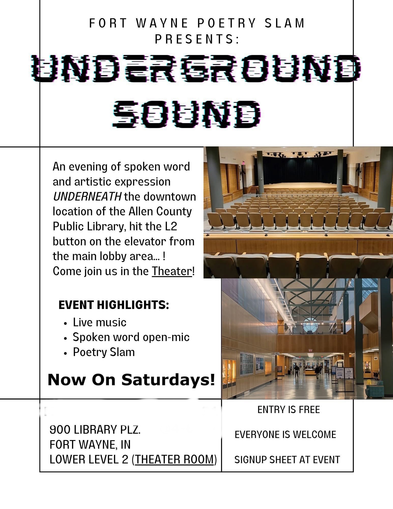 Underground Sound: Poetry Slam & Open-mic