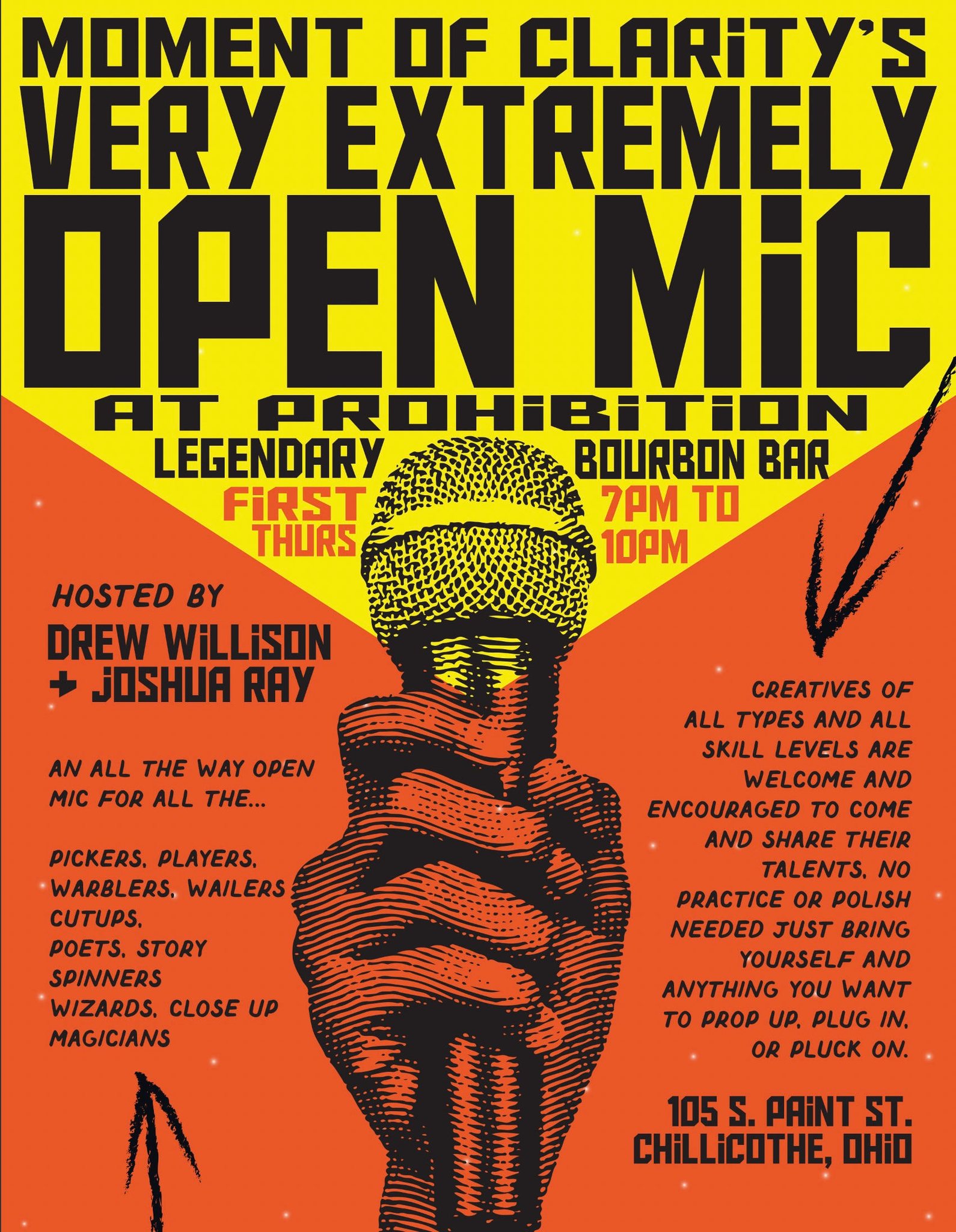 Moment of Clarity's Very Extremely Open Mic at Prohibition