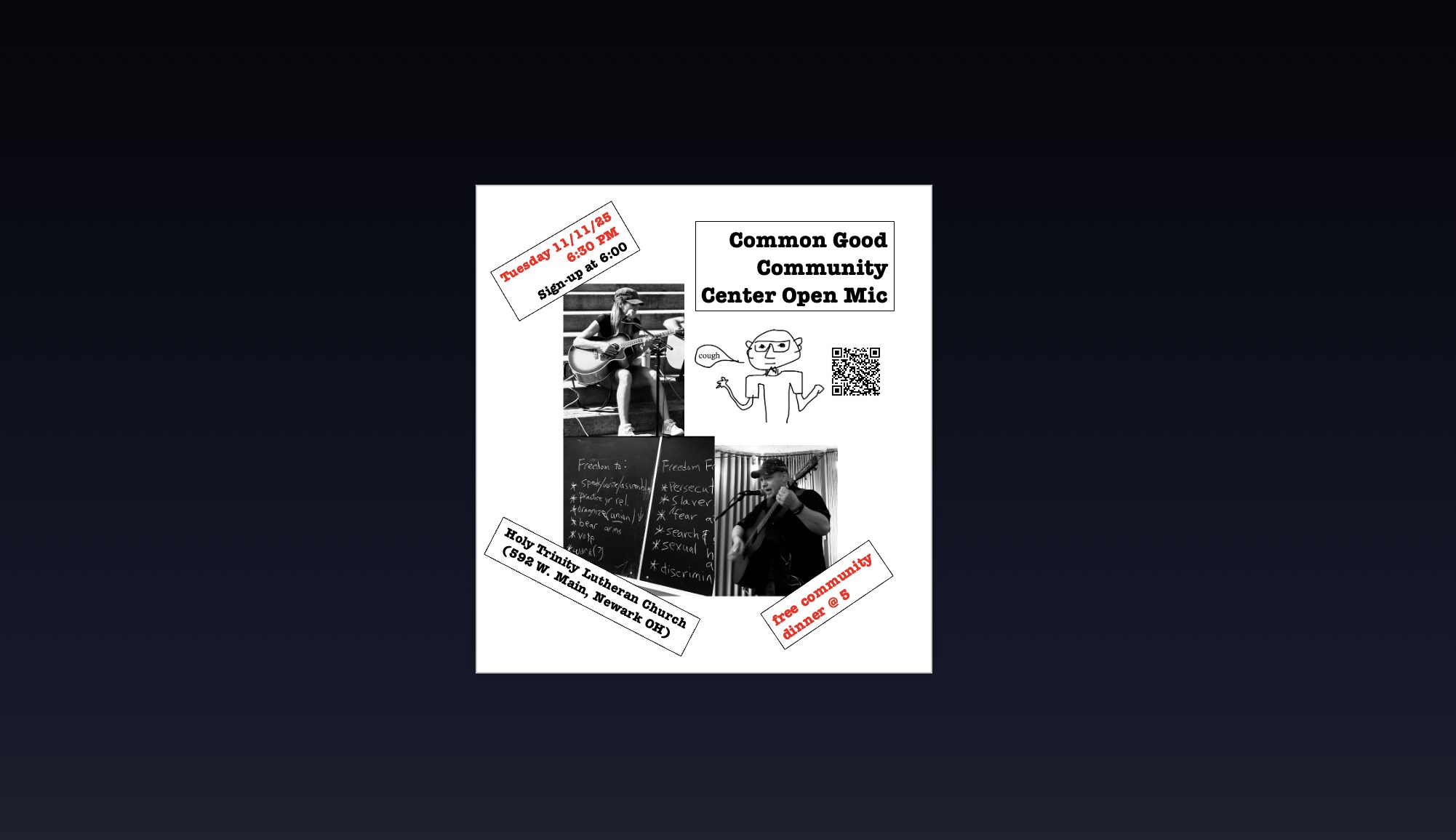 Common Good Community Center Open Mic (#3 of the 2025/26 season)!