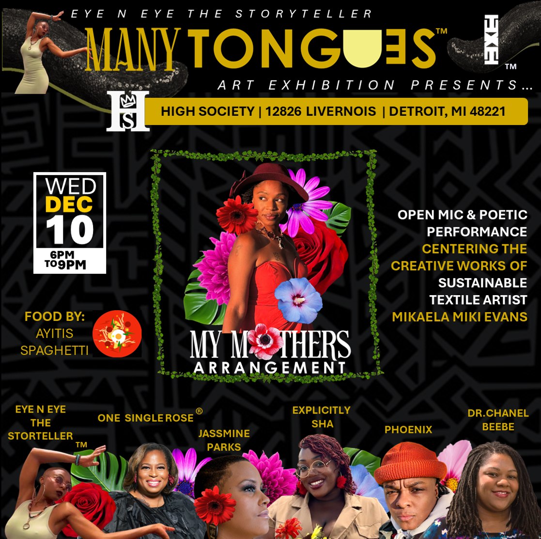 My Mother's Arrangement: open mic/night of poetry, reflecting on the women who raised us