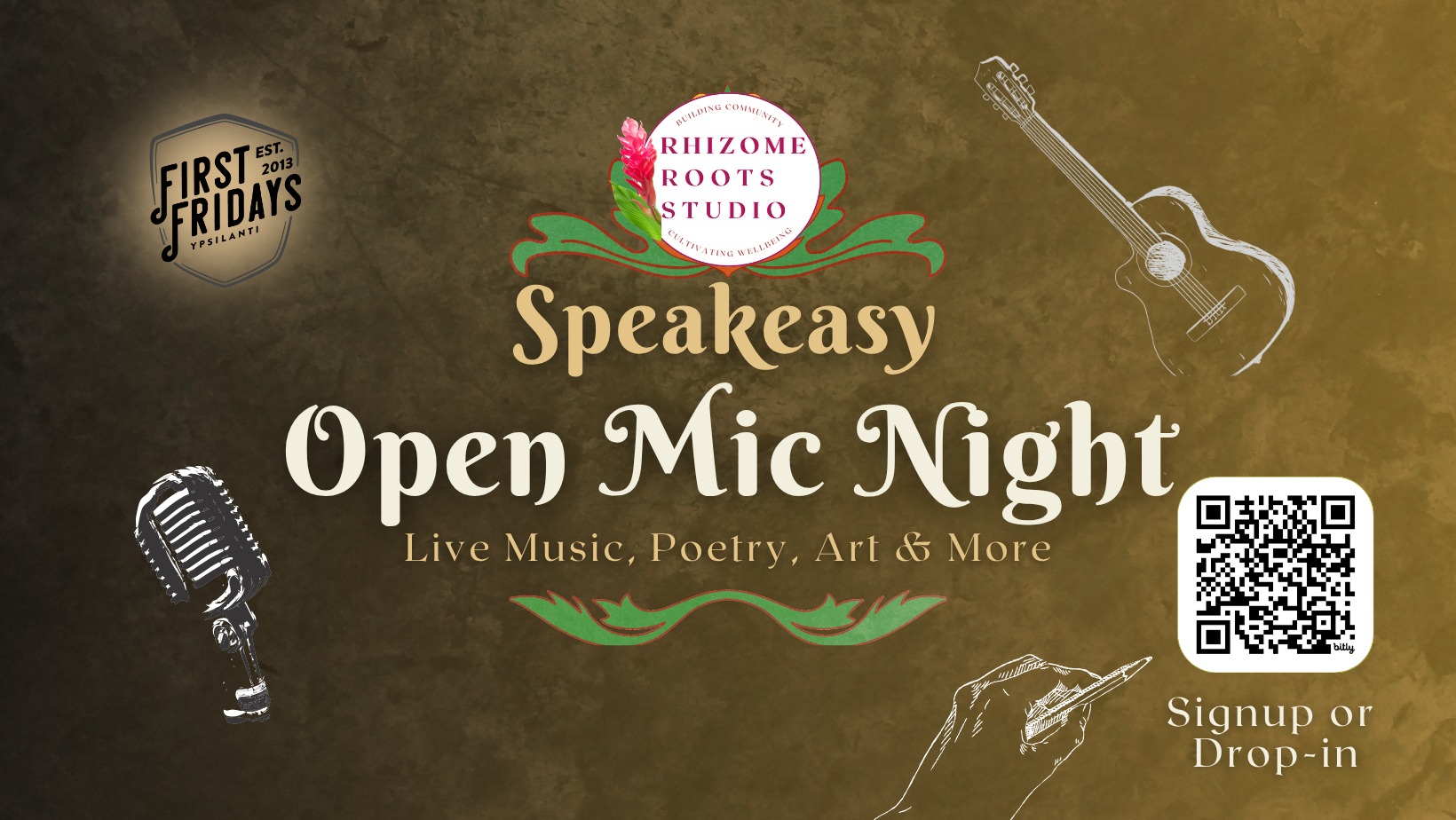 SpeakEasy Open Mic Night at Rhizome Roots Studio
