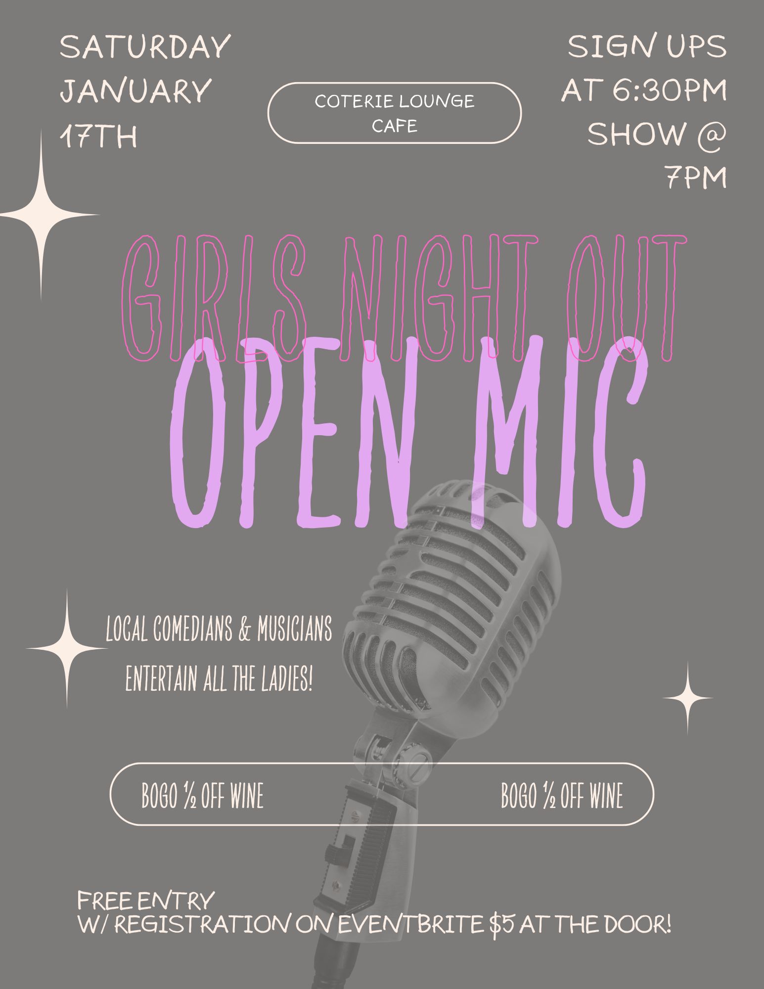 Girls Night Out crashes Open Mic