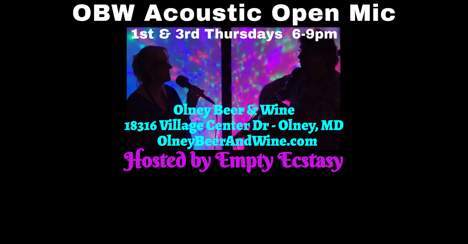 3rd-Thursday Acoustic Open Mic at Olney Beer & Wine