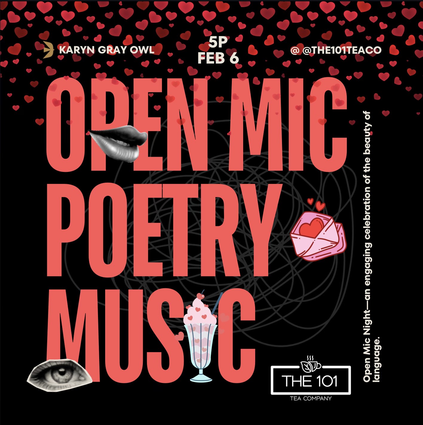 The 101: Open Mic Poetry & Music: Love Stories Edition