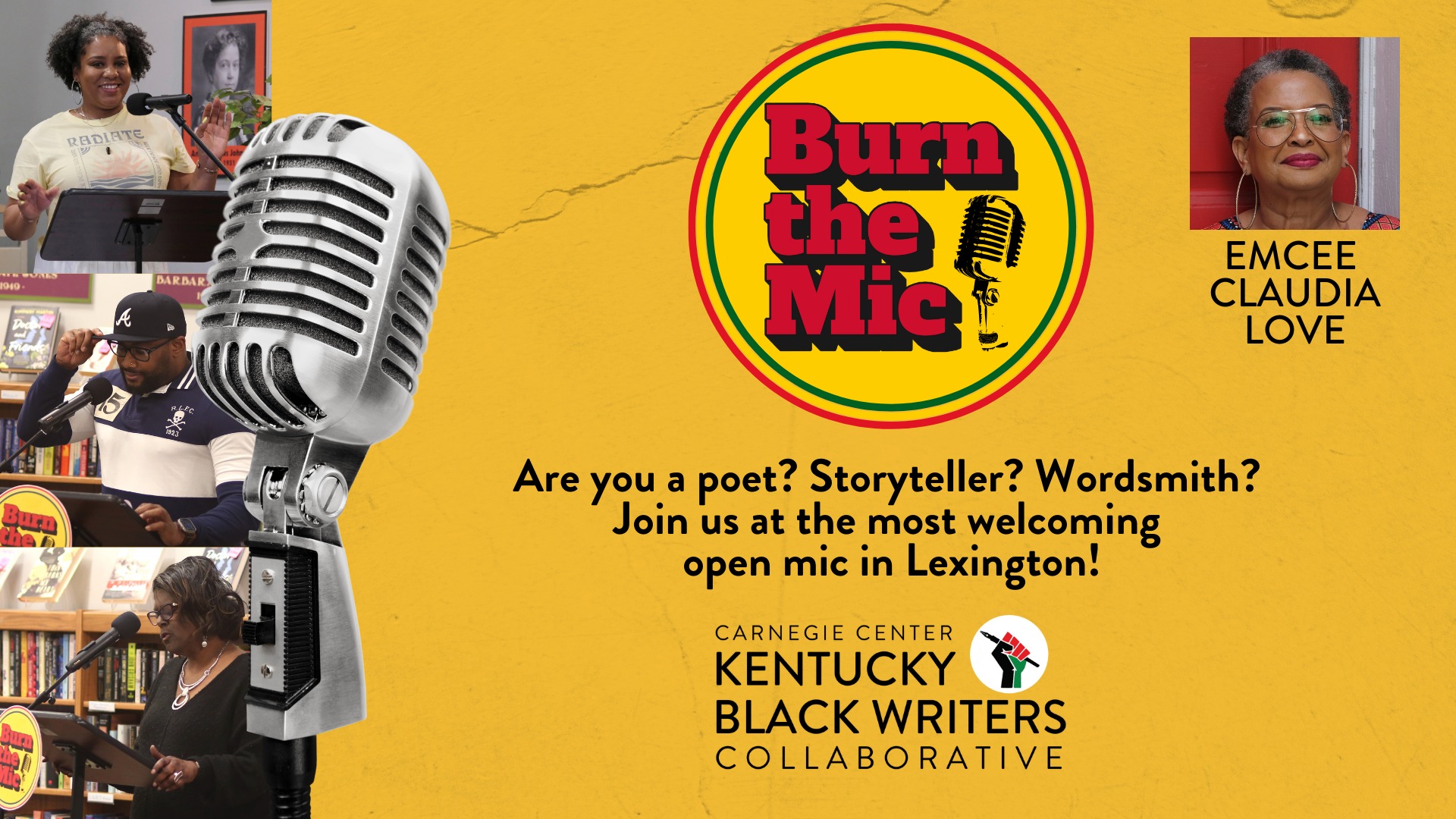 Burn The Mic Poetry Open Mic Series - April