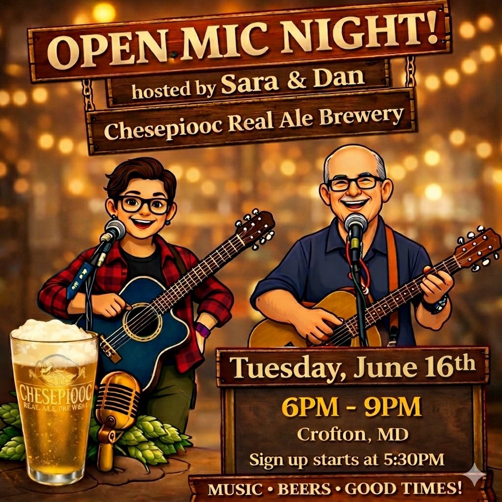 Open Mic Night at Chesepiooc Real Ale Brewery - June 16th