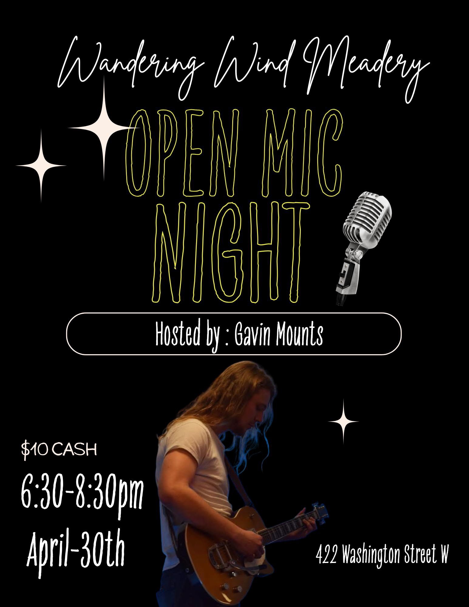 Open mic hosted by Gavin Mounts