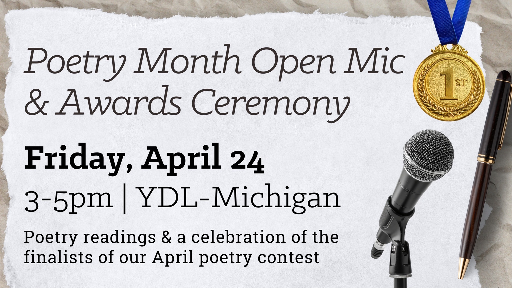 Poetry Month Open Mic and Award Ceremony