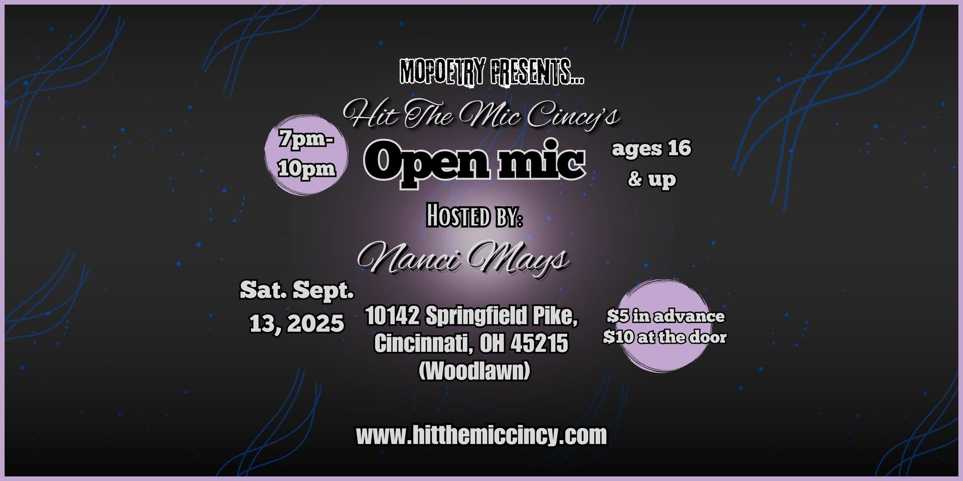 MoPoetry Phillips Presents: Hit The Mic Cincy's Open Mic